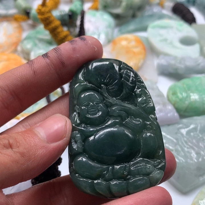 颈饰未镶嵌翡翠保真天然a货翡翠