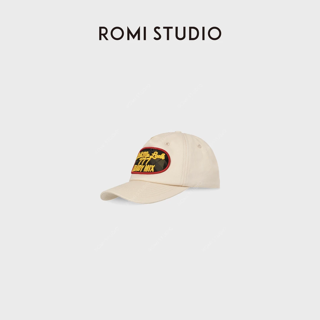 ROMI STUDIO“Vintage系列”纯棉字母刺绣宽檐鸭舌帽RWDLP33728