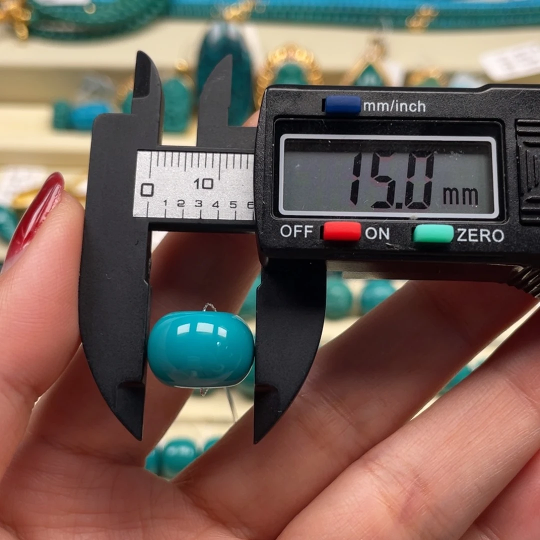 未镶嵌绿松石珠宝奇石鼓珠