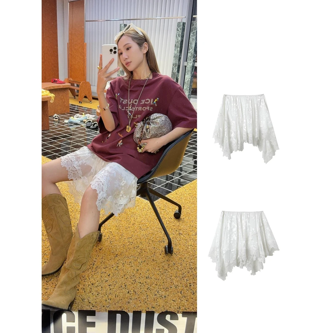 ICE DUST2025春夏烧花不规则短裙女1580dopdop买手店