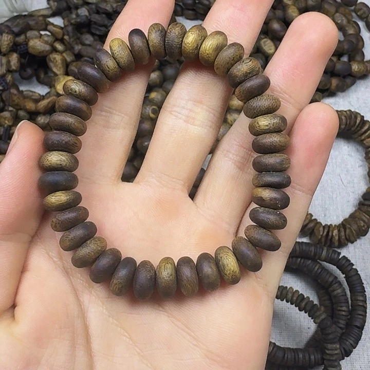 沉香碎屑沉香1.0算盘珠单圈