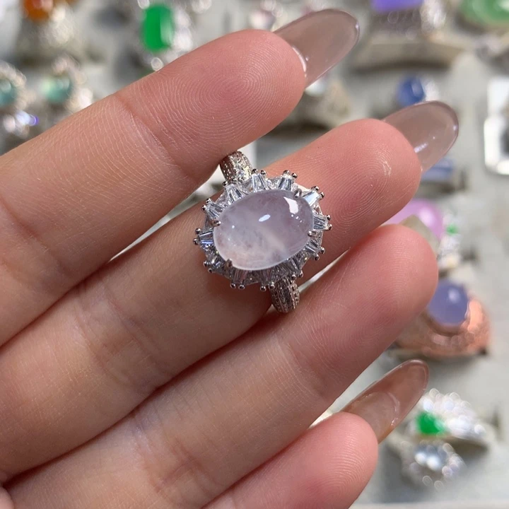 翡翠未镶嵌戒指天然翡翠a货戒指