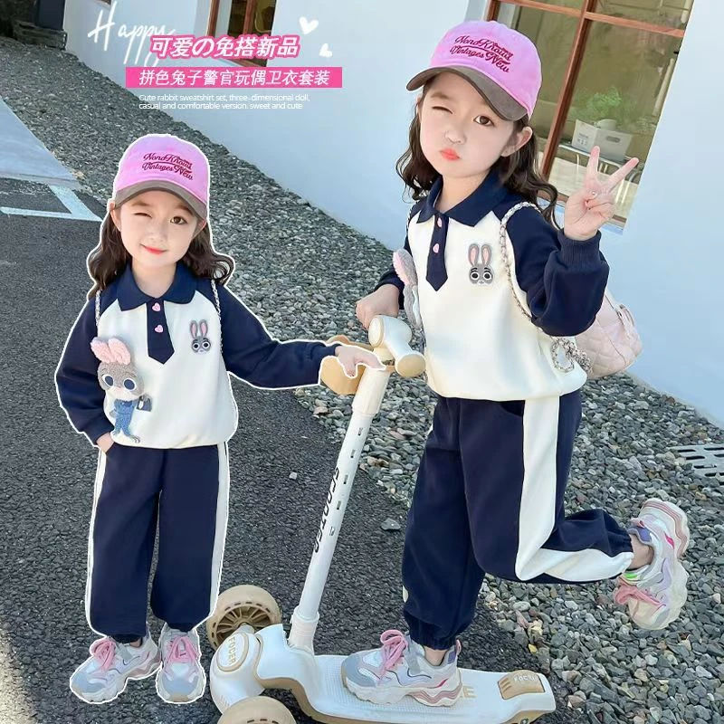 女小童套装秋装卫衣新款儿童女宝宝洋气时髦两件套小女孩春秋运动