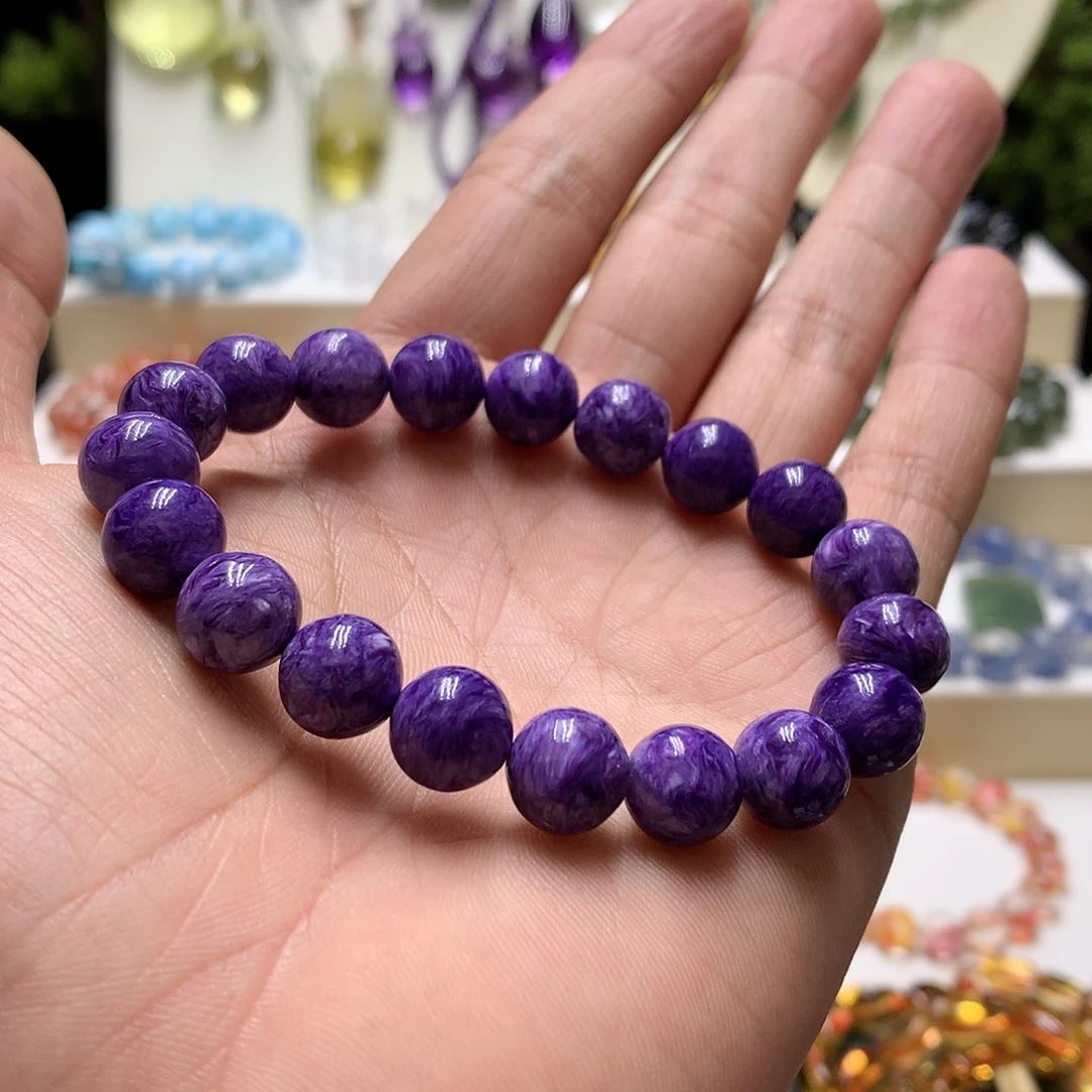 查罗石（紫龙晶）手串未镶嵌手链10.6