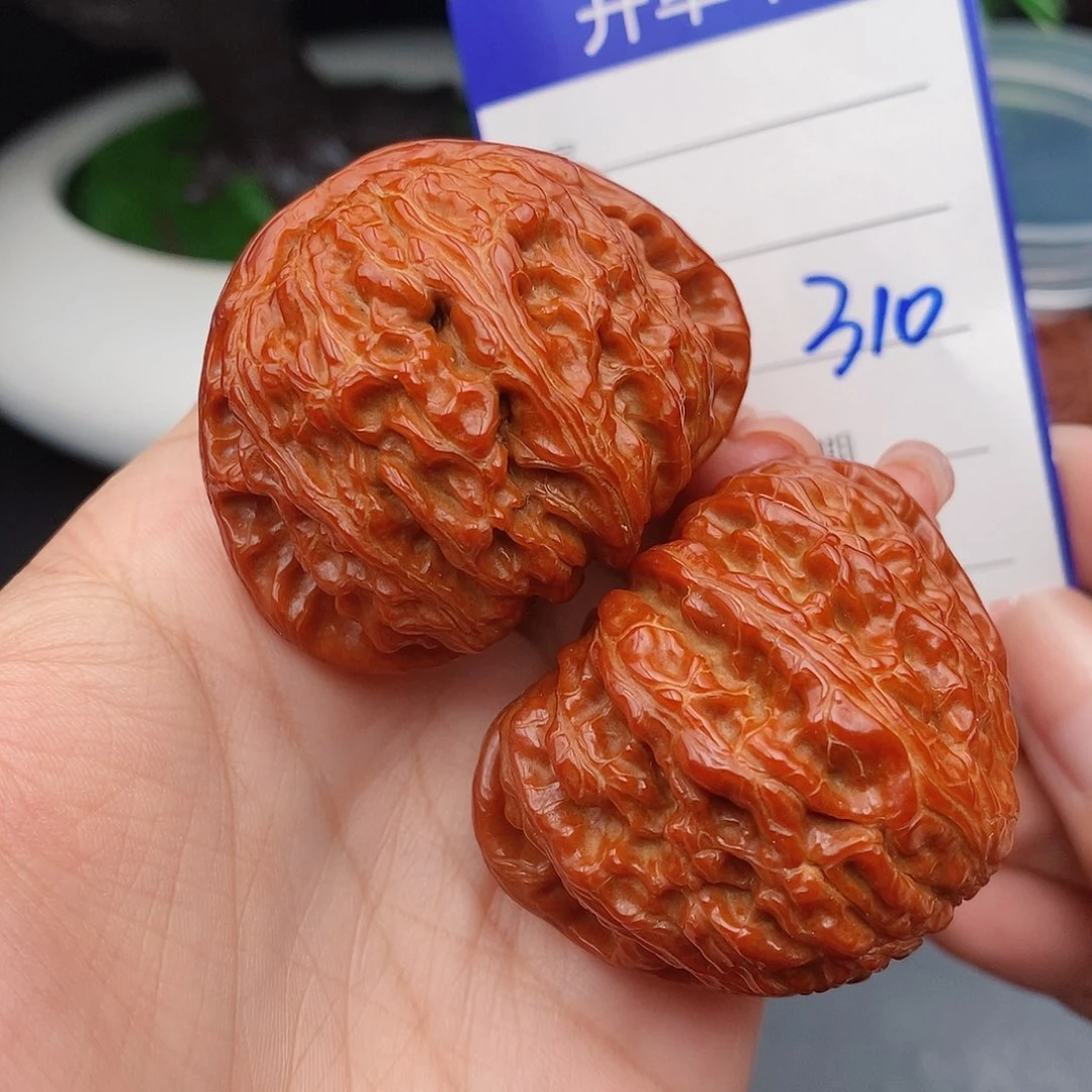 把件文玩核桃46三角白310