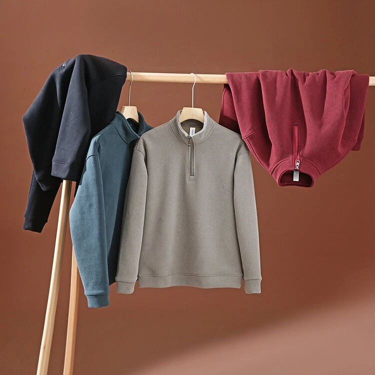 轻奢卫衣男士冬季加绒加厚休闲百搭运动风上衣高克重冬装外套