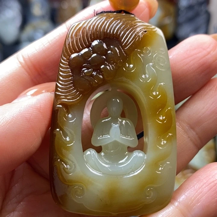 和田玉未镶嵌挂件