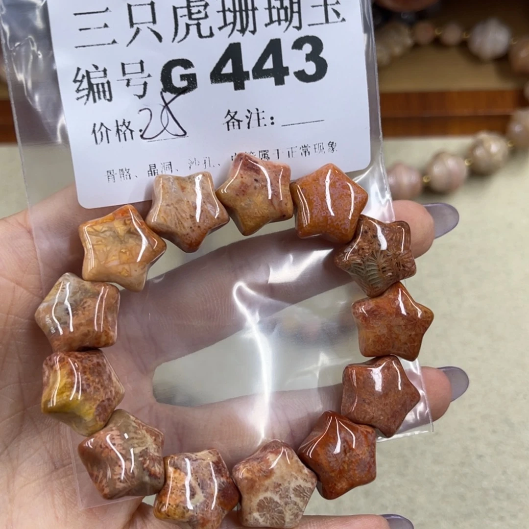 ***姐硅化珊瑚（珊瑚玉）未镶嵌h