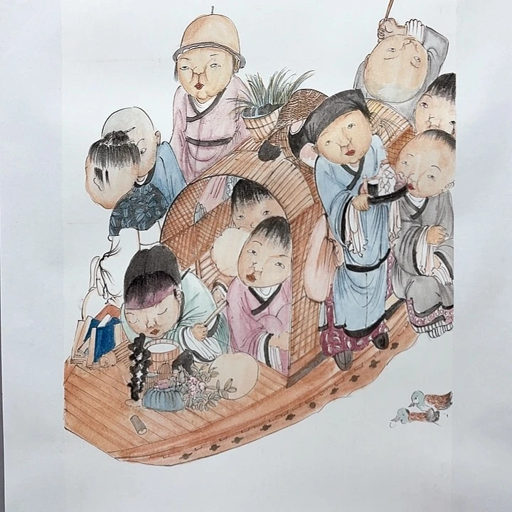 国画亲笔手绘放心去藏
