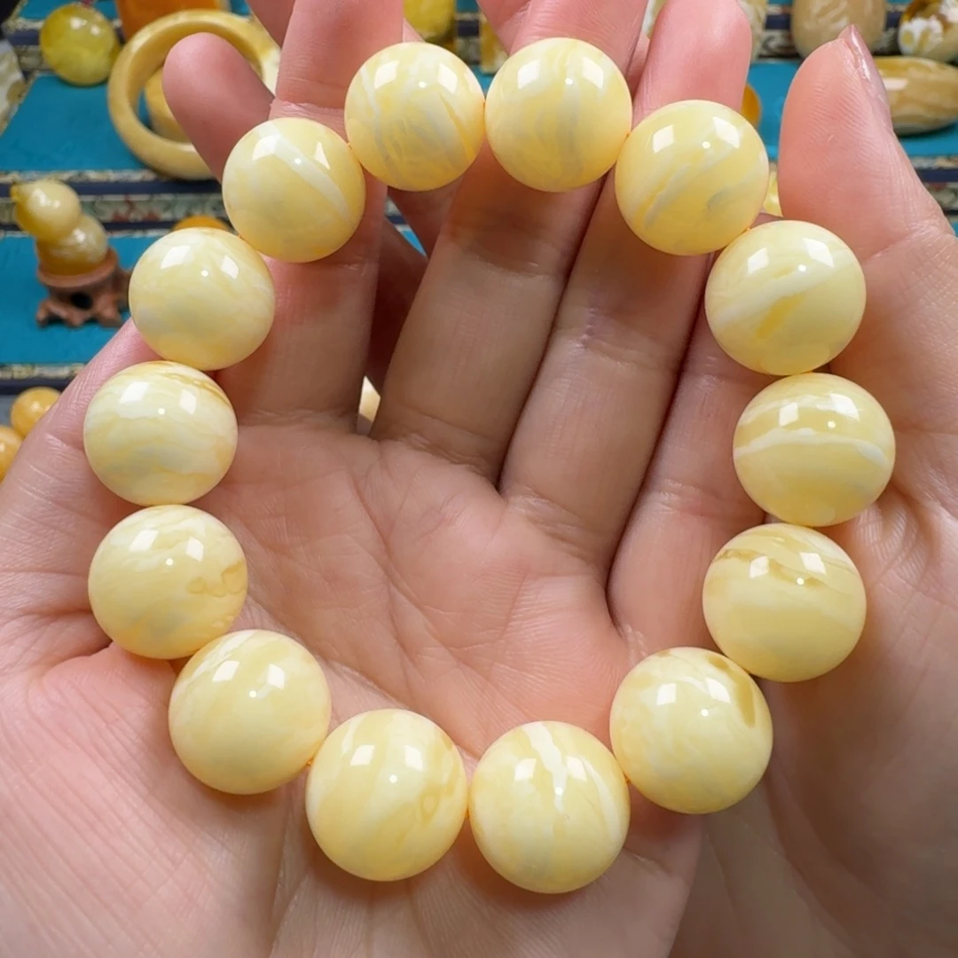 琥珀未镶嵌手链同料