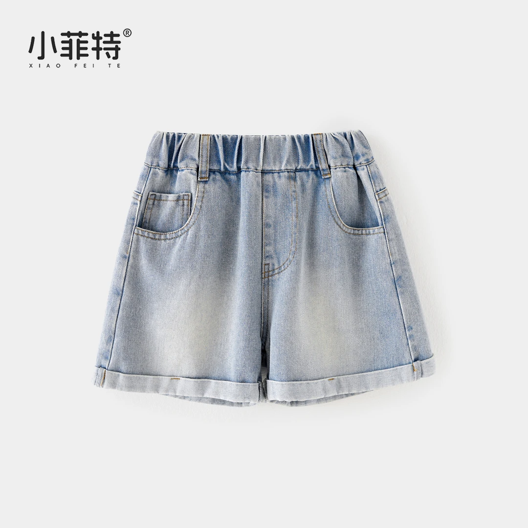 小菲特夏季新款女童韩版三分短裤外穿休闲薄款牛仔裤子HNKX51103