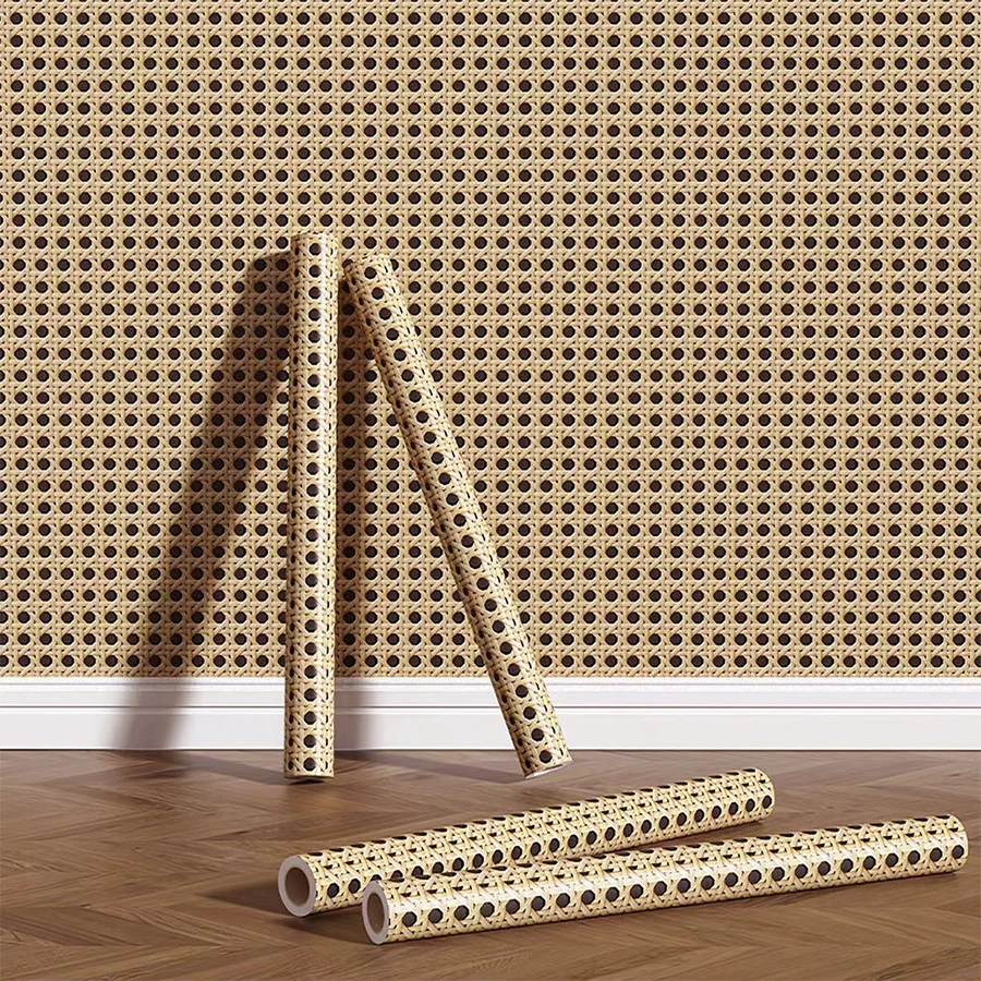 藤编贴纸用于柜子翻新家具自粘衣柜改造防水防潮装饰壁纸在家开学