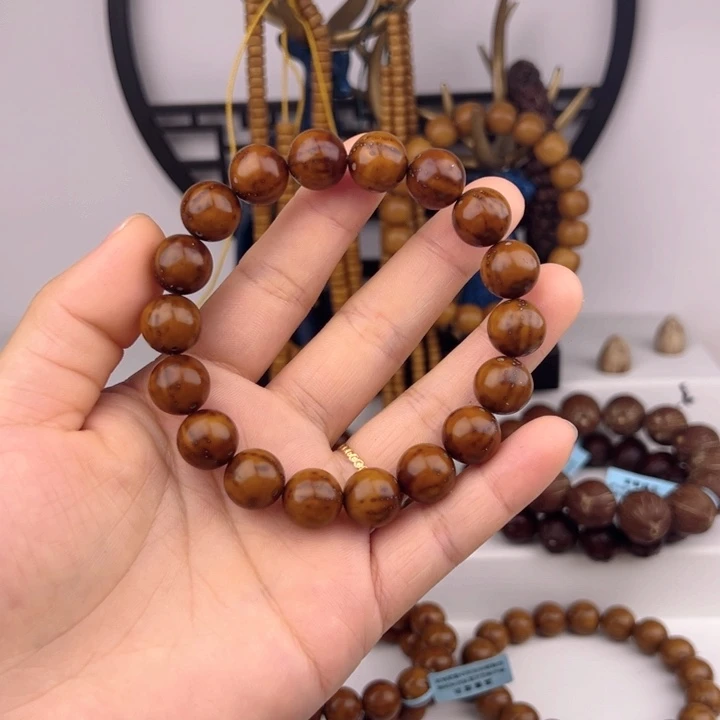 紫金鼠手串12尺反油福利款半实心光珠