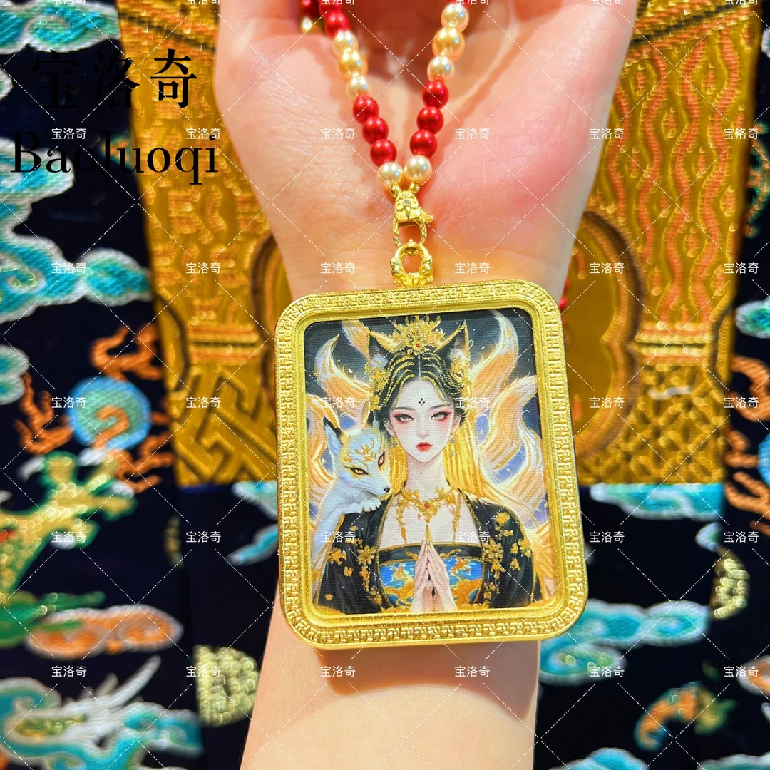 BLQTK-098 黑凤姑小九手工撒金手绘太太令唐卡