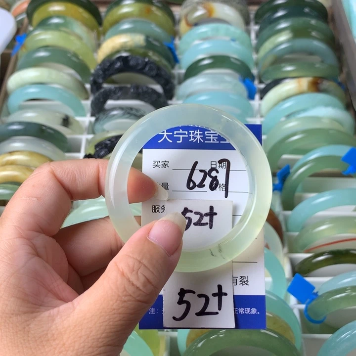 未镶嵌蛇纹石玉手镯6287