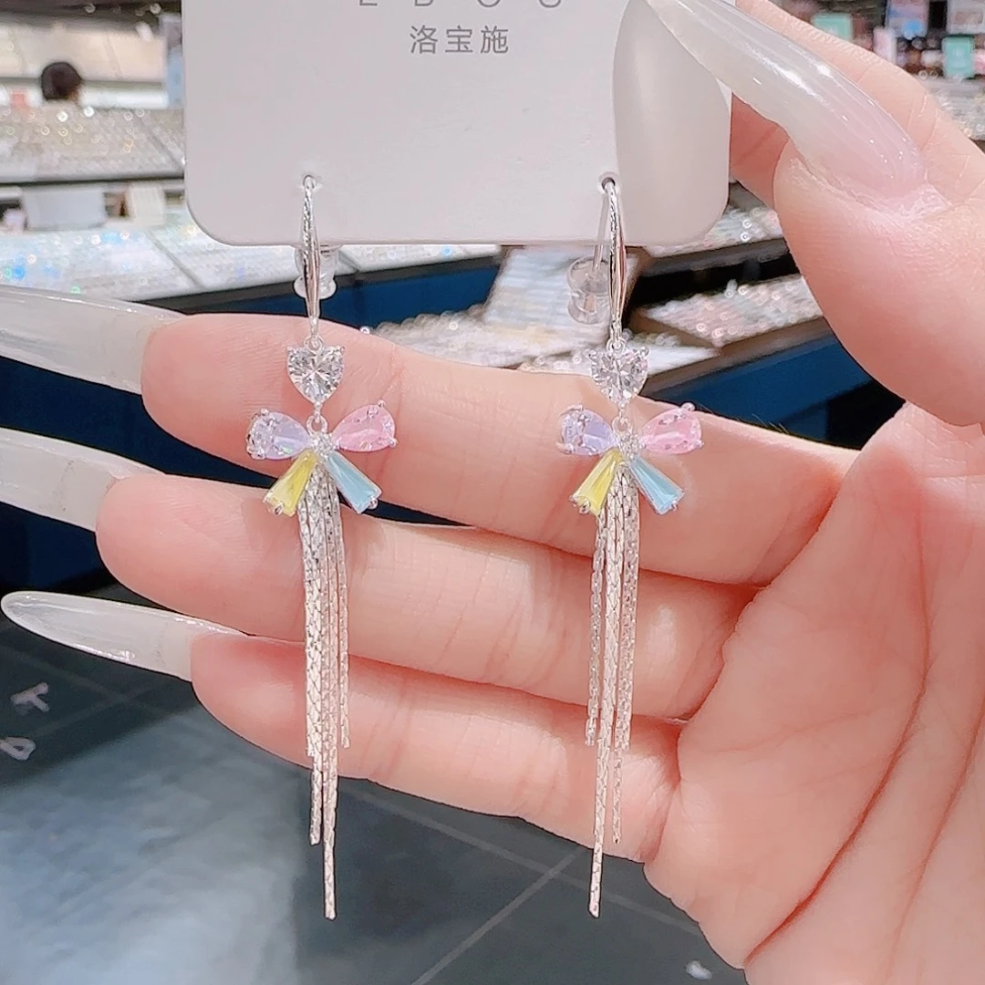 锆石铜合金925银耳环