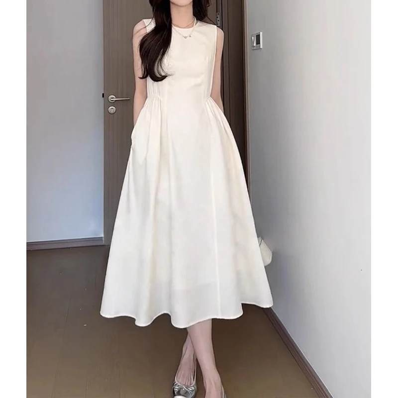 抽皱收腰气质轻奢夏季显瘦法式气质微胖女生连衣裙连衣裙夏款