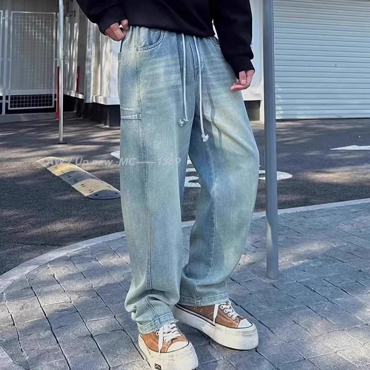 25春夏!王炸高货!莱赛尔棉!调性立裁 水洗男士宽松牛仔裤1369