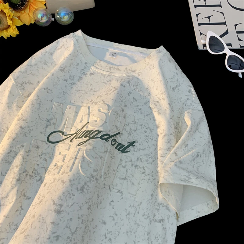 引创2025爆款男潮流字母新款百搭休闲美式短袖T恤男潮牌情侣半袖