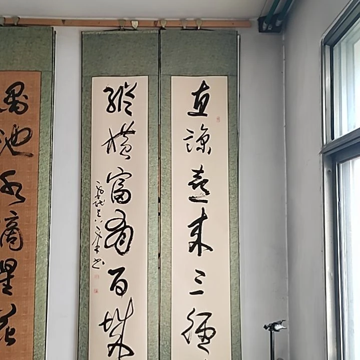 书法宋秉民。220X41X2。纵横富有百城书
