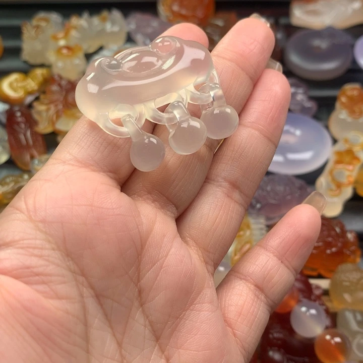 玛瑙/玉髓颈饰未镶嵌锦***猫