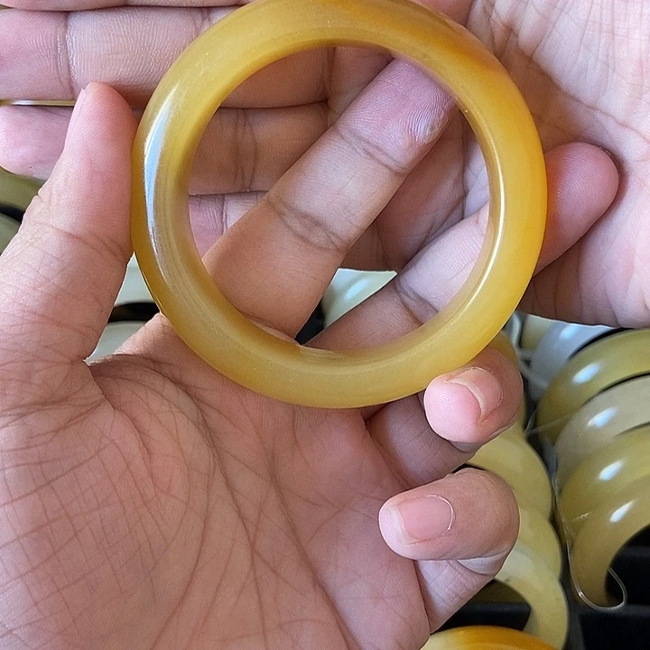 石英质玉（黄龙玉）手镯未镶嵌2****墨