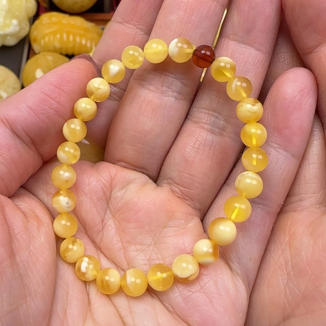 蜜蜡颈饰未镶嵌天然蜜蜡