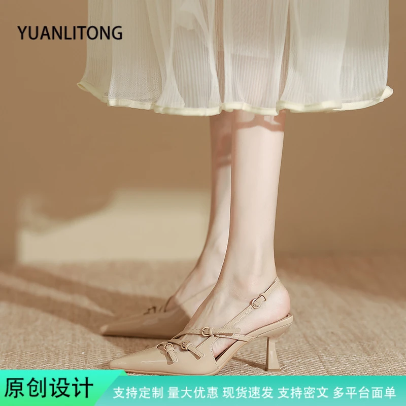 葡萄妈惠州女鞋真皮春款女春鞋子高跟鞋女单鞋春款女凉鞋女夏同款