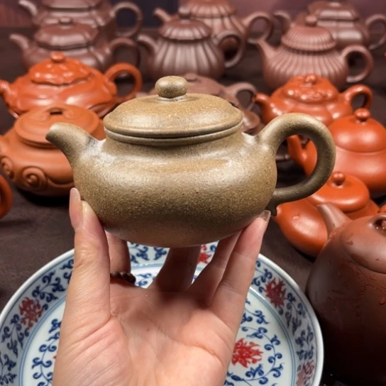 茶壶紫砂柳*原矿青降坡泥220毫升
