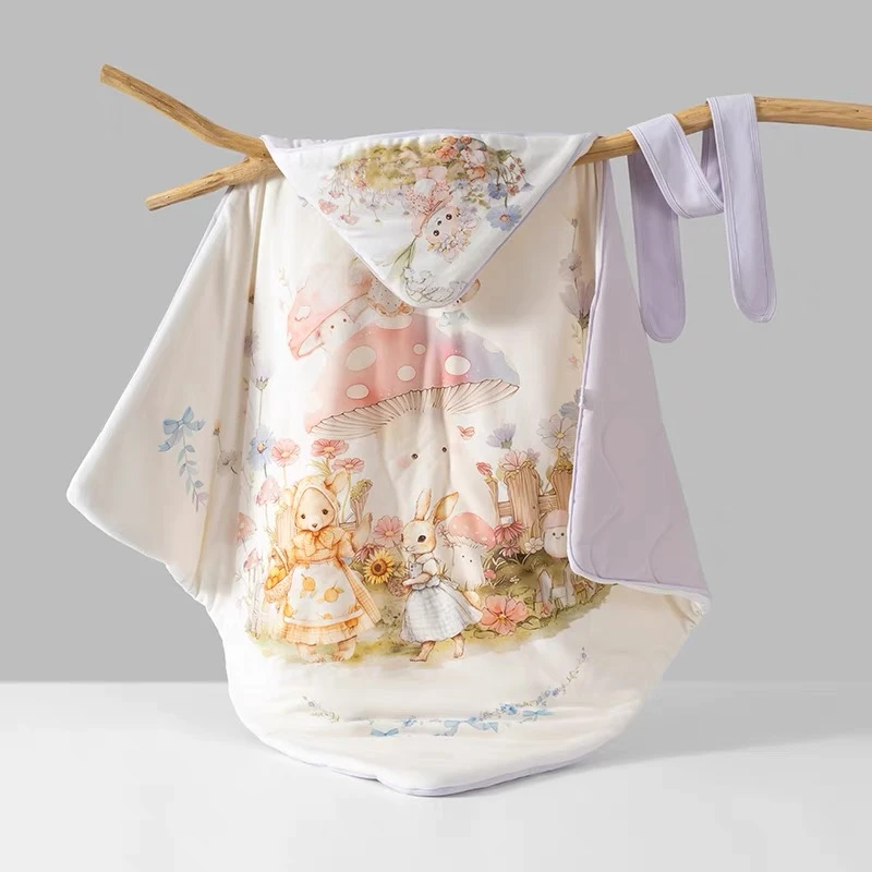 婴儿抱被纯棉初生包被可机洗外出襁褓春秋冬季新生儿宝宝产房用品