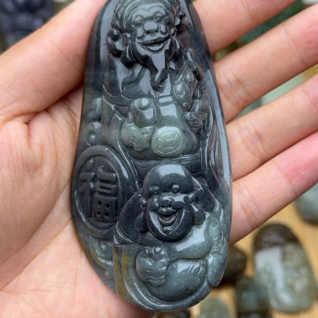 和田玉未镶嵌挂件