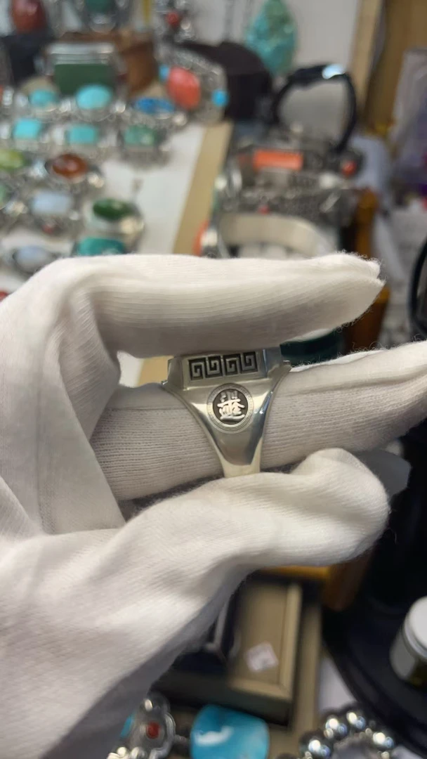 足银戒指 足银日金斗金工艺戒指