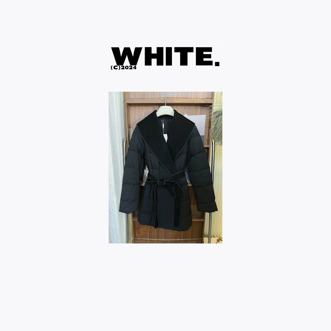 【倾城】领子可脱卸收腰羽绒服