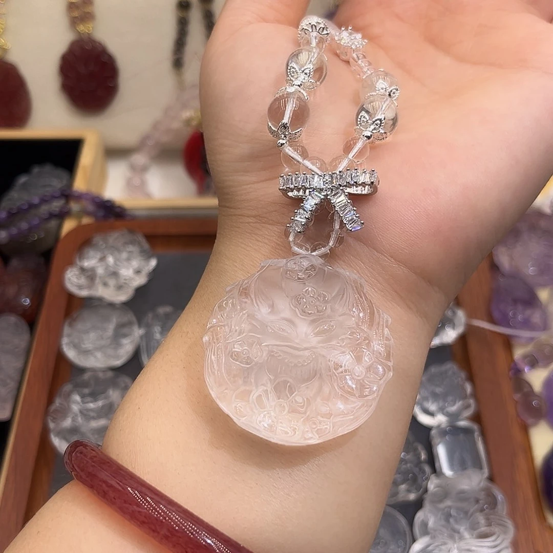 银S925镶嵌颈饰水晶D*白水苏苏77