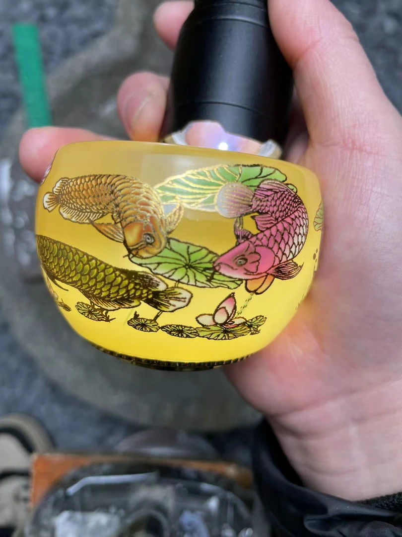 ［龙鱼琉璃杯］高端主人杯家用茶具琉璃主人杯茶杯水杯喝茶喝水s