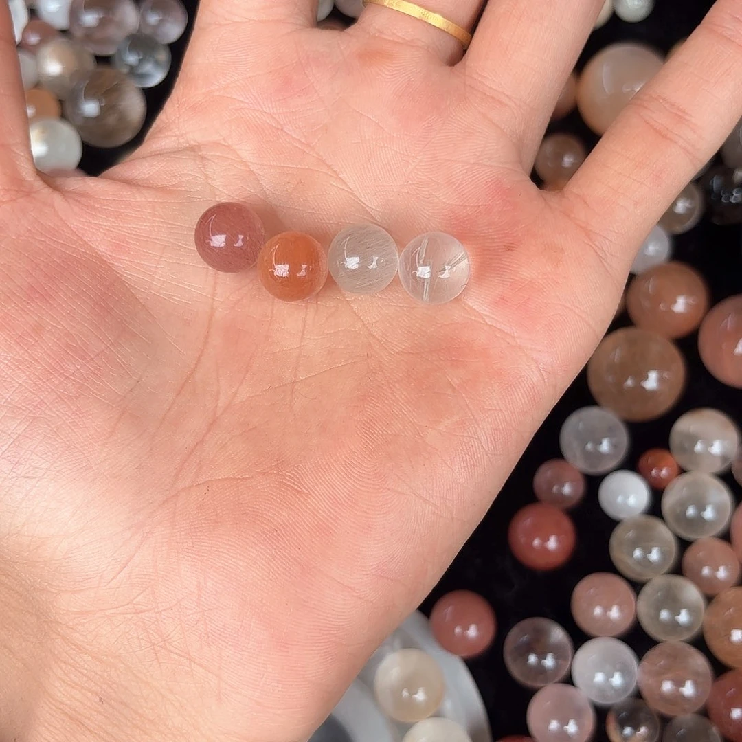 水晶珠宝半成品未镶嵌L****姐定制通孔不退不换