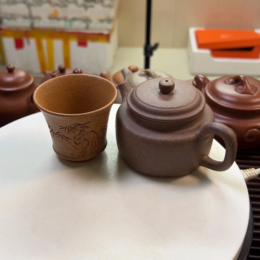 锋***)茶壶紫砂五彩段泥德中150