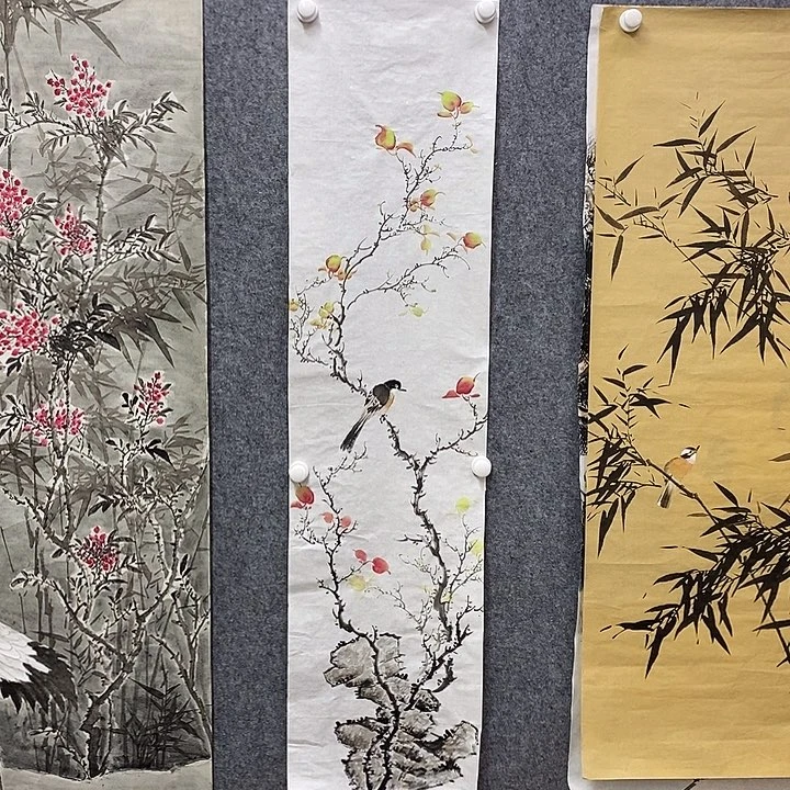 竖款新中式装饰画136-35