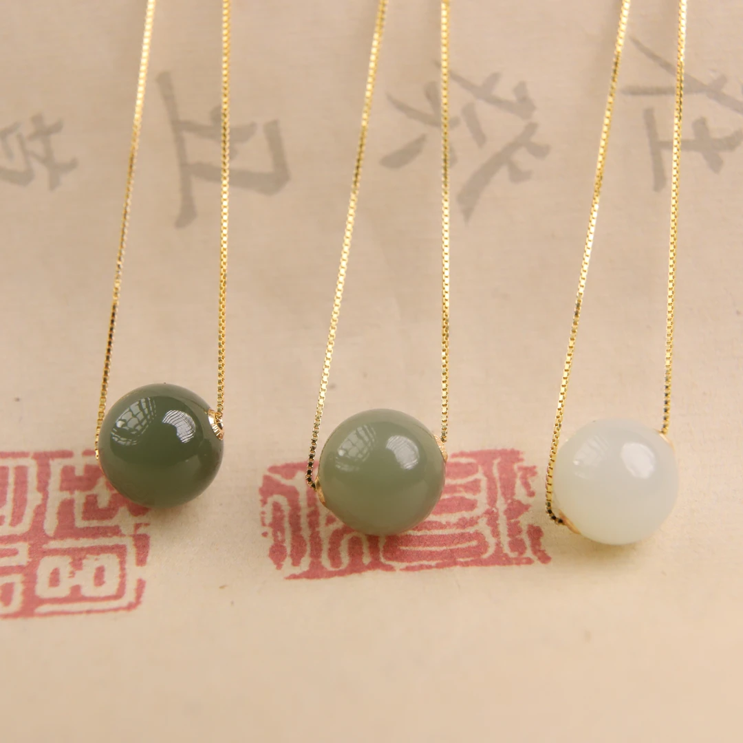 和田玉路路通吊坠送925银链子多样性发货  发其一