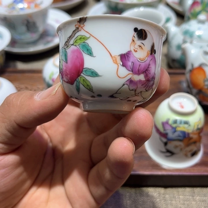 纯手绘精品盖碗杯