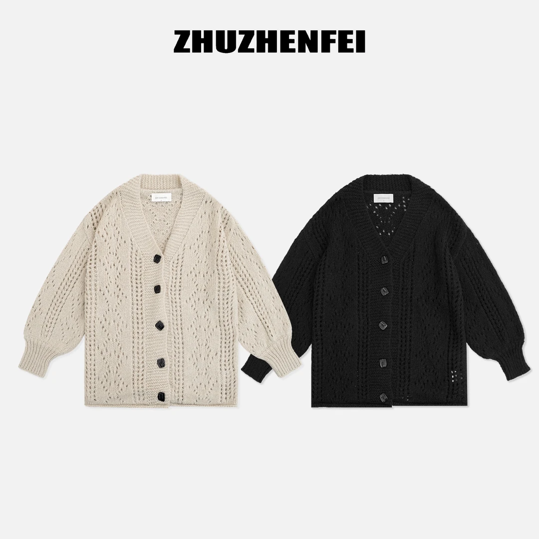 【怀素婉约】百搭时尚秋冬软糯长袖针织羊毛开衫-Z354047