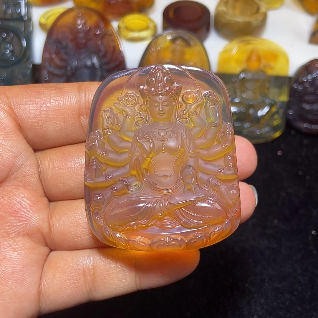 琥珀未镶嵌颈饰缅甸天然琥珀吊坠