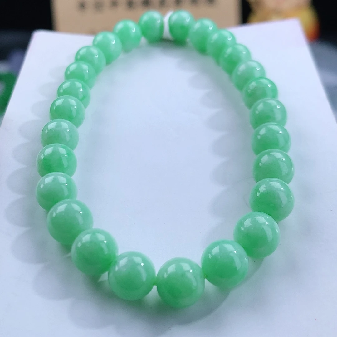 翡翠手链未镶嵌卡7mm