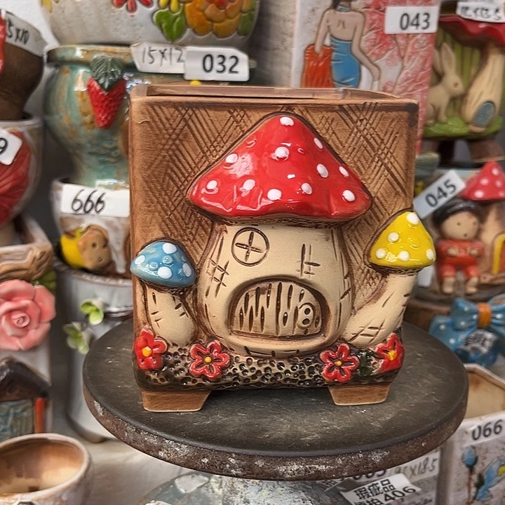 粗陶材质多肉花盆