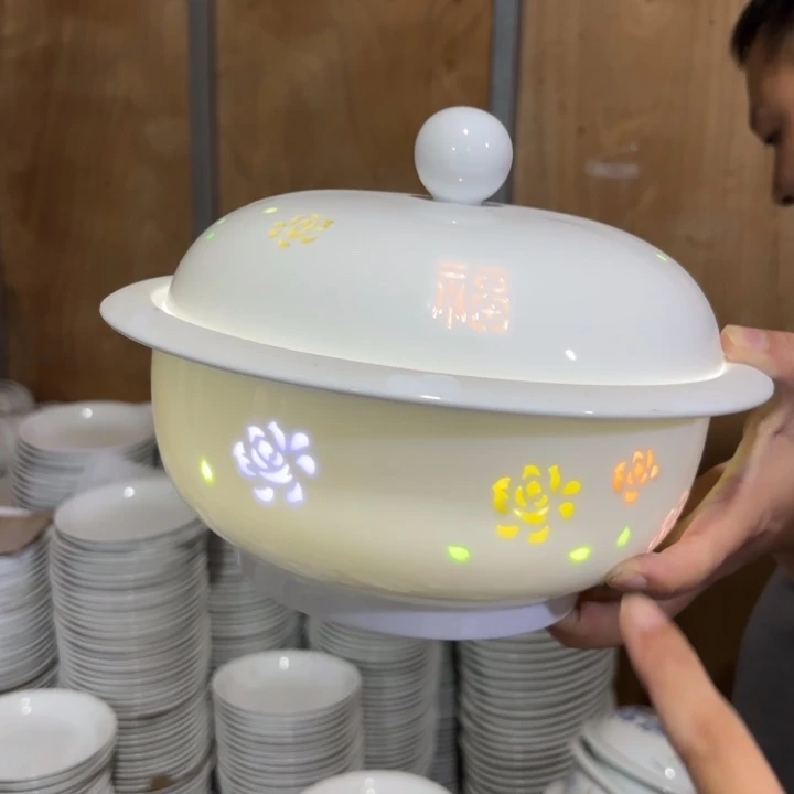 玉瓷景德镇陶瓷品锅微瑕一个