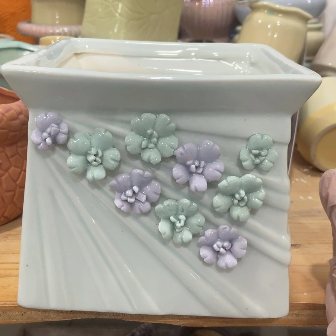 红陶高温陶瓷花盆