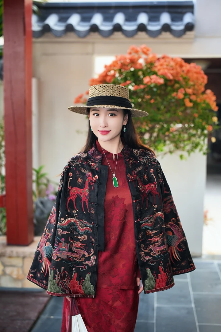 蓝大【先聆】新中式桑蚕丝外套5779