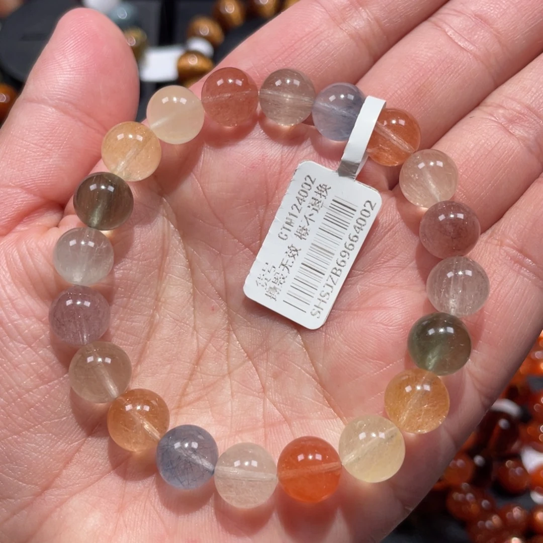 未镶嵌水晶手链彩兔毛9.2mm左右