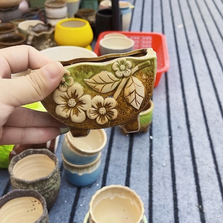 有孔.多肉陶瓷花盆！