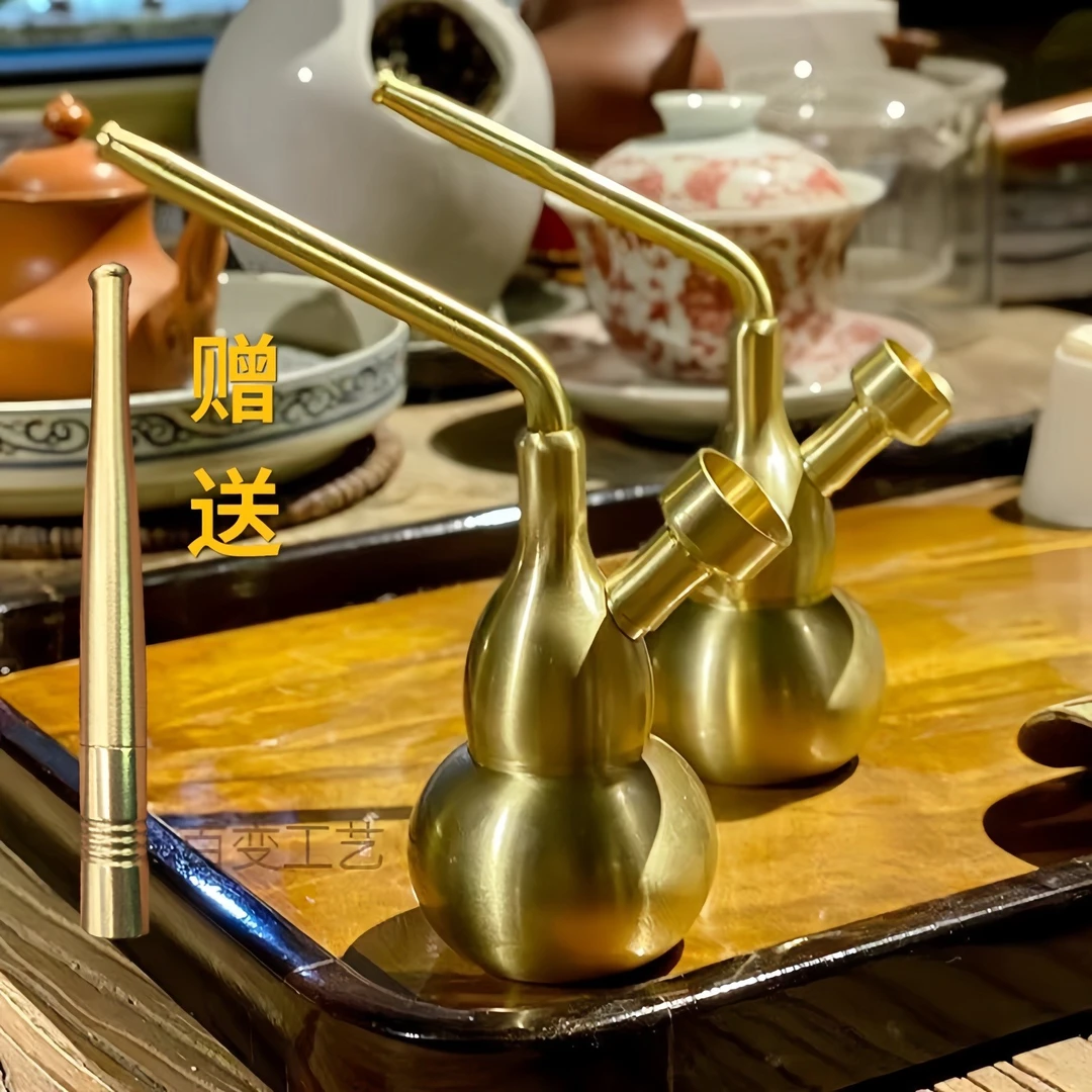 大号加厚纯黄铜葫芦/可加水/一体四用